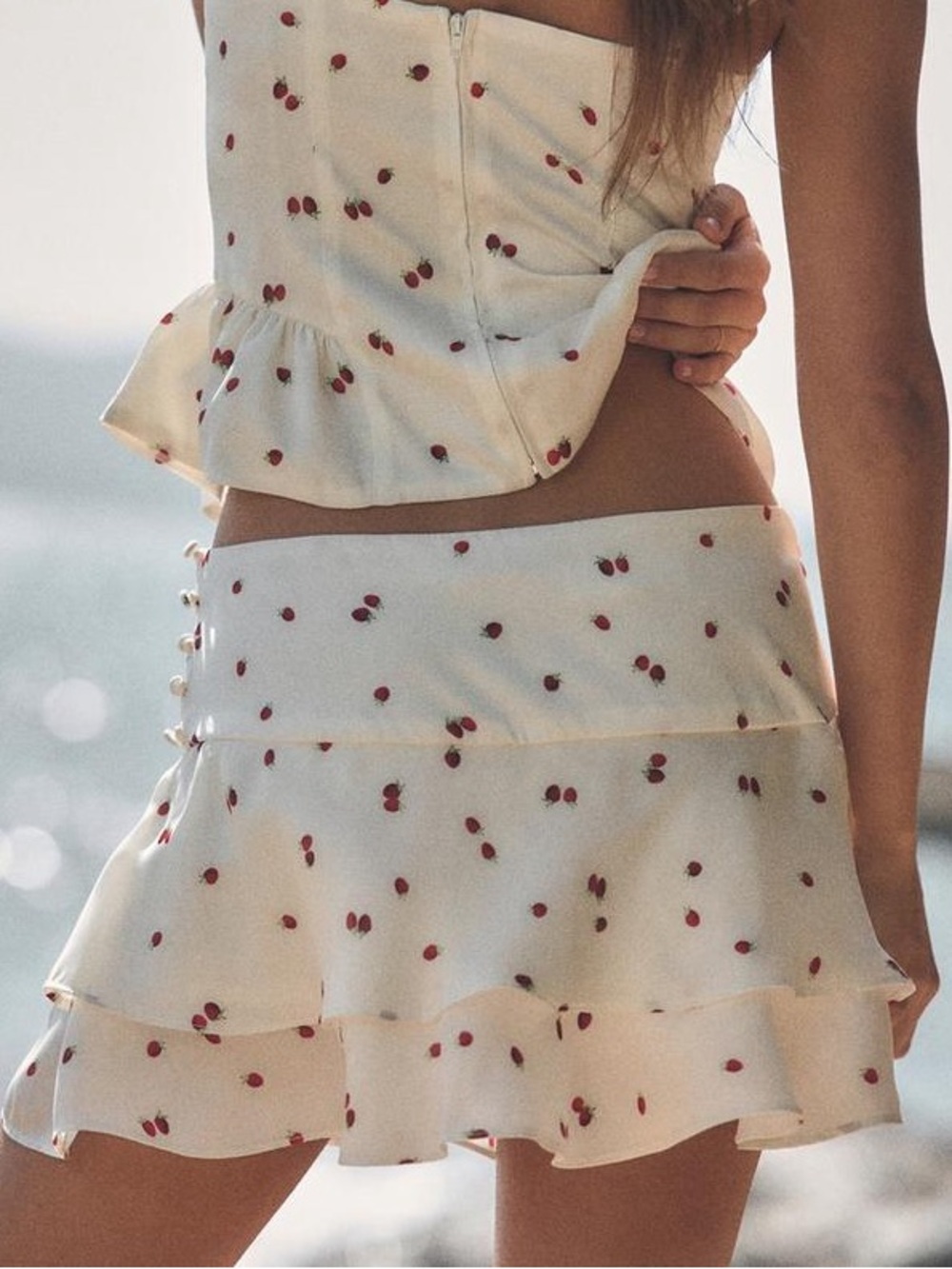 Zara pleated mini skirt